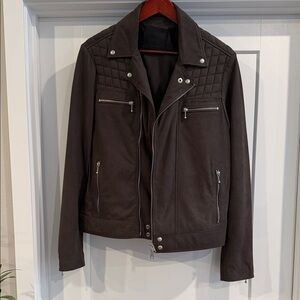 All Saints‎ Bandon Suede Biker Jacket - Size Large